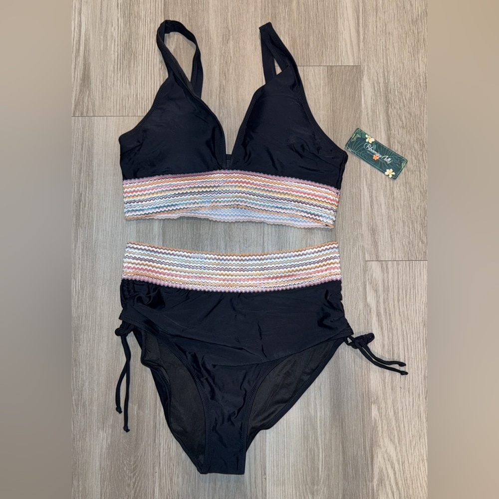 NWT 2-Piece Swimsuit Black